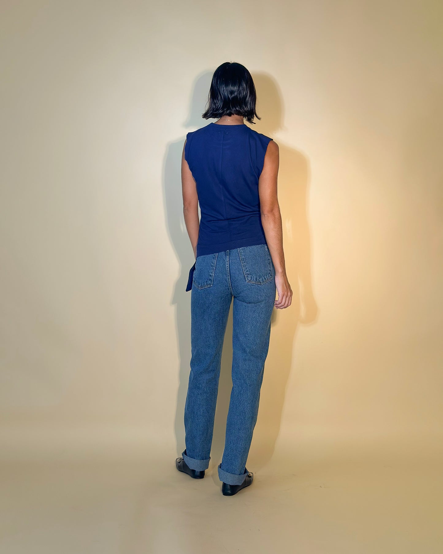 TSHIRT ASYMMETRIC BLUE