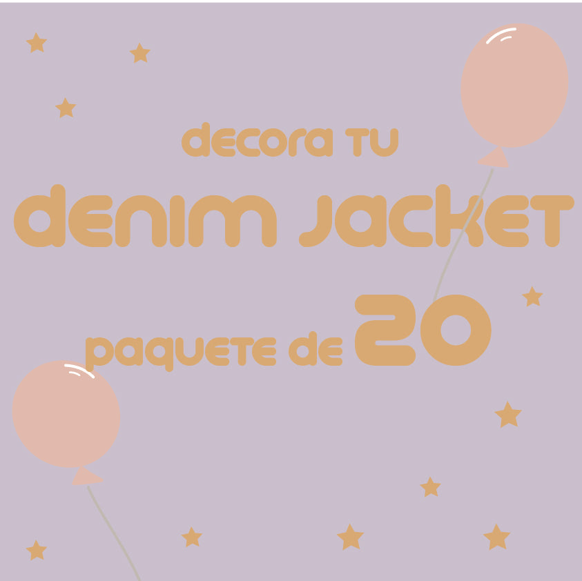 PAQUETE : DECORA TU DENIM JACKET 20 NIÑAS